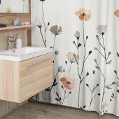 Waterverf rustieke wilde bloemen bloemenelegant douchegordijn