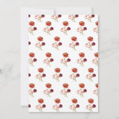 Waterverf rustieke wilde bloemen elegante bruiloft kaart (Achterkant)