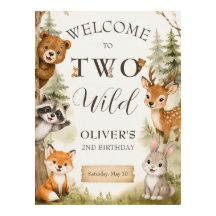 Waterverf Rustieke Wildernis Twee Wilde 2e Verjaar