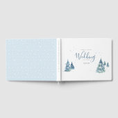 Waterverf rustieke winterboom bruiloft gastenboek (Volledig)