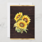 Waterverf rustieke zonnebloemen krans verjaardag kaart (Achterkant)