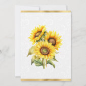 Waterverf rustieke zonnebloemen krans verjaardag kaart (Achterkant)