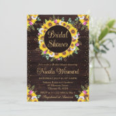 Waterverf Rustieke Zonnebloemen Krans Vrijgezellen Kaart (Staand voorkant)