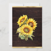 Waterverf Rustieke Zonnebloemen Krans Vrijgezellen Kaart (Achterkant)