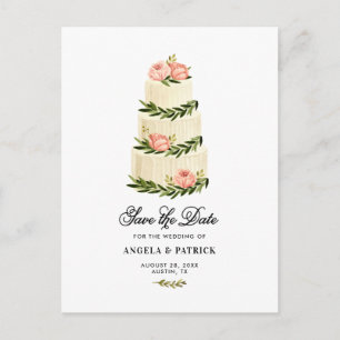 Waterverf Rustige, gelaagde sluiting slaat de datu Aankondigingskaart