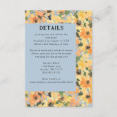 Waterverf Rustige zonnebloem Bouquet Informatiekaartje (Voorkant)