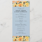 Waterverf Rustige zonnebloem Bouquet Programmakaart (Voorkant)