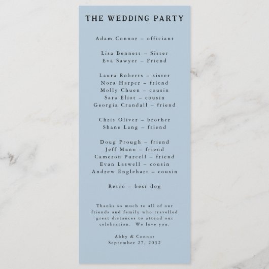 Waterverf Rustige zonnebloem Bouquet Programmakaart (Achterkant)