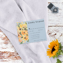 Waterverf Rustige zonnebloem Bouquet RSVP Kaartje
