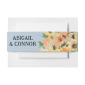 Waterverf Rustige zonnebloem Bouquet Uitnodigingen Wikkel (Voorkant Voorbeeld)