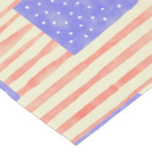 Waterverf Rustisch Amerikaans vlagpatroon Korte Tafelloper (Hoek)