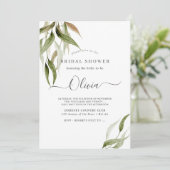 Waterverf Rustisch Eucalyptus Vrijgezellenfeest Kaart (Staand voorkant)