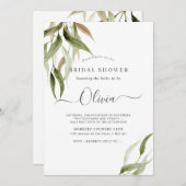 Waterverf Rustisch Eucalyptus Vrijgezellenfeest Kaart (Voorkant / Achterkant)