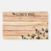 Waterverf Rustisch hout met Butterflies Naam toevo Post-it® Notes (Voorkant)