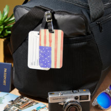 Waterverf Rustische Amerikaanse vlag