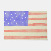 Waterverf Rustische Amerikaanse vlag Deurmat (Voorkant)