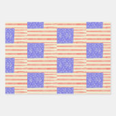 Waterverf Rustische Amerikaanse vlag Inpakpapier Vel (Voorkant 2)