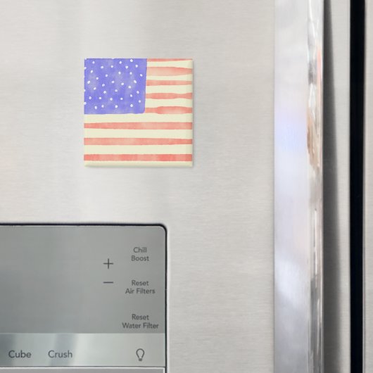 Waterverf Rustische Amerikaanse vlag Magneet (Insitu (Koelkast))