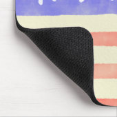 Waterverf Rustische Amerikaanse vlag Muismat (Hoek)