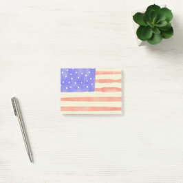 Waterverf Rustische Amerikaanse vlag Post-it® Notes