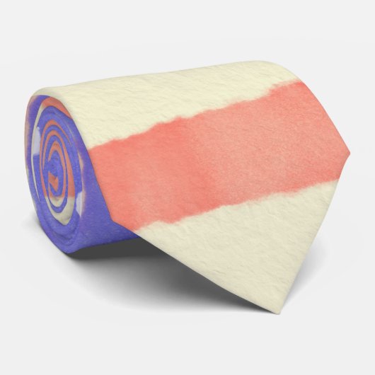 Waterverf Rustische Amerikaanse vlag Stropdas (Opgerold)