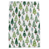  Waterverf Rustische pijnboom Winterbos   Medium Cadeauzakje (Achterkant)