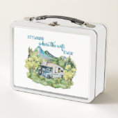 Waterverf RV Motorhome Camper Scene (Voorkant)