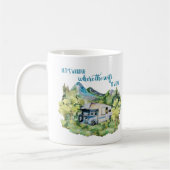 Waterverf RV Motorhome Camping Scene Koffiemok (Links)