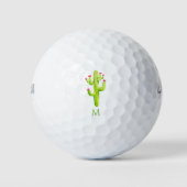 waterverf sacharose monogram cactus groene natuur golfballen (Voorkant)