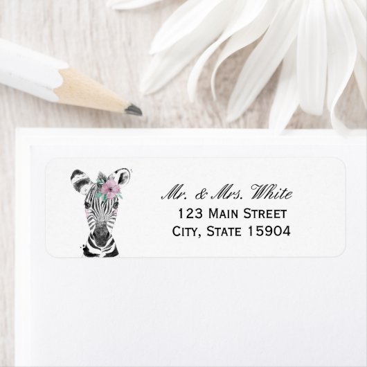 Waterverf Safari | Adres Baby shower Etiket (Insitu)