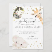 Waterverf Safari Animal Gender Release Invitation Aankondiging