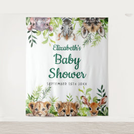 Waterverf Safari Animals Baby shower Foto Prop Wandkleed