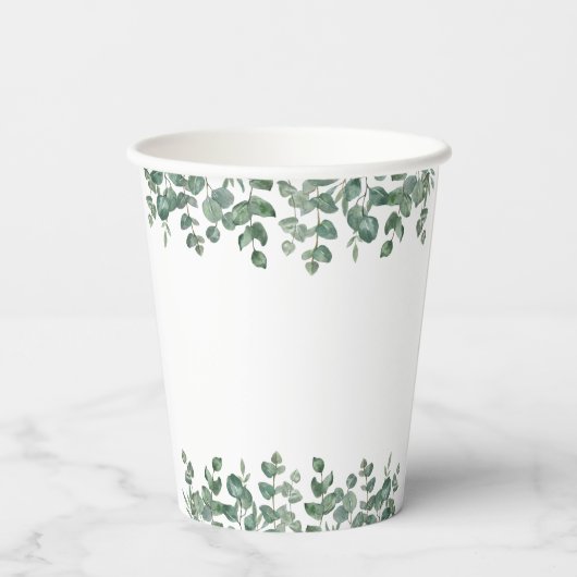 Waterverf Safari Animals Baby shower Papieren Bekers (Achterkant)