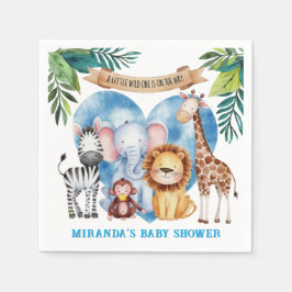 Waterverf Safari Animals Baby shower Servet