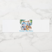 Waterverf Safari Animals Baby shower Waterfles Etiket (Enkel label)