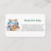 Waterverf Safari Animals Boy Baby shower Informatiekaartje (Voorkant)
