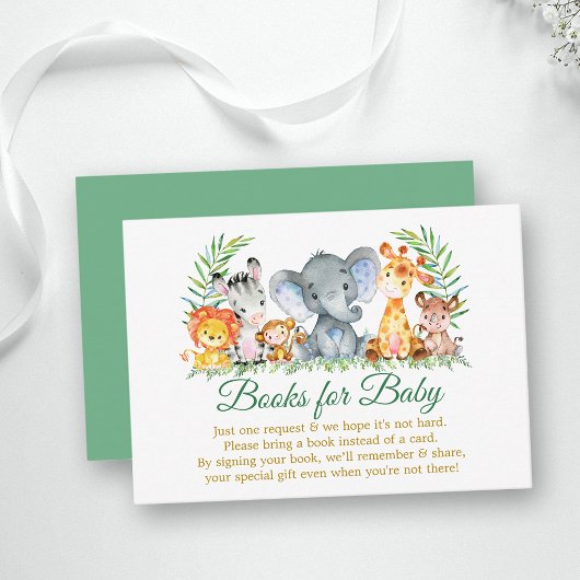 Waterverf Safari Animals Green Books for Baby Informatiekaartje