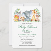 Waterverf Safari Animals Green Shower per Mail Kaart (Voorkant)