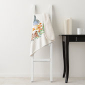 Waterverf Safari Baby Dieren Blauwe Olifant Sherpa Deken (In situ)