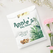 Waterverf Safari Baby shower Bedankzakje (Gezegeld)