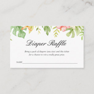 Waterverf Safari Baby showers luierloof Informatiekaartje