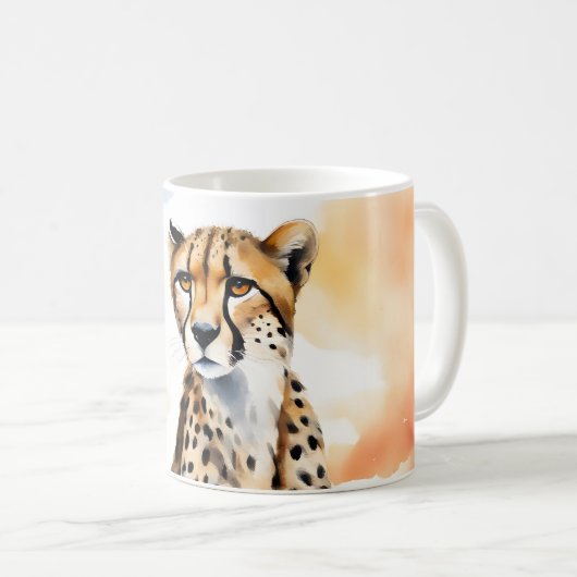 Waterverf Safari Captivating Cheetah Koffiemok (Voorkant rechts)