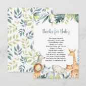 Waterverf safari dierboeken voor baby informatiekaartje (Voorkant / Achterkant)