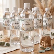 waterverf Safari Dieren Baby Shower thema
