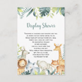 Waterverf safari dieren display douchewand informatiekaartje (Voorkant)