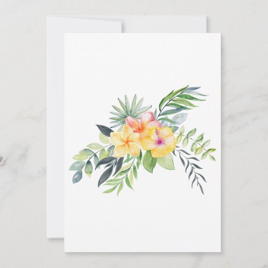 Waterverf Safari Dieren Het is een Baby shower voo Kaart (Achterkant)