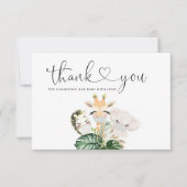 Waterverf safari dieren met maskers Dank u Kaart (Voorkant)