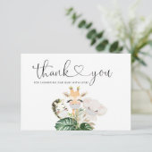 Waterverf safari dieren met maskers Dank u Kaart (Staand voorkant)