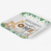 Waterverf Safari Dieren Wild 1 verjaardag papier Papieren Bordje (Gebogen)