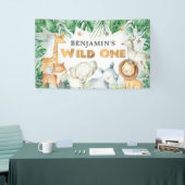 Waterverf Safari Dieren Wilde Een verjaardag Banne Spandoek (Beurs)